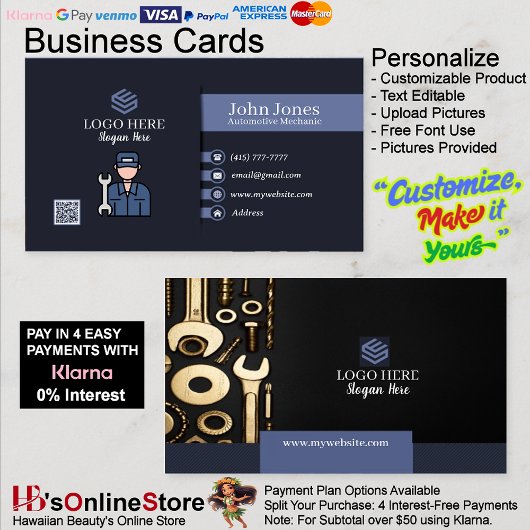 整備士車の名刺17パック100 名刺