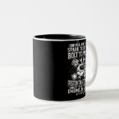 整備士車の男のボルト私のナットピストンに私のサイリン ツートーンマグカップ (正面右)