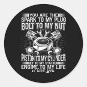 整備士車の男のボルト私のナットピストンに私のサイリン ラウンドシール (正面)