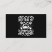 整備士車の男のボルト私のナットピストンに私のサイリン 名刺 (裏面)