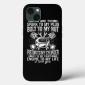 整備士車の男のボルト私のナットピストンに私のサイリン Case-Mate iPhoneケース (裏面)