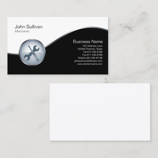 整備士車の転送ツエレガントールアイコン 名刺 (正面/裏面)