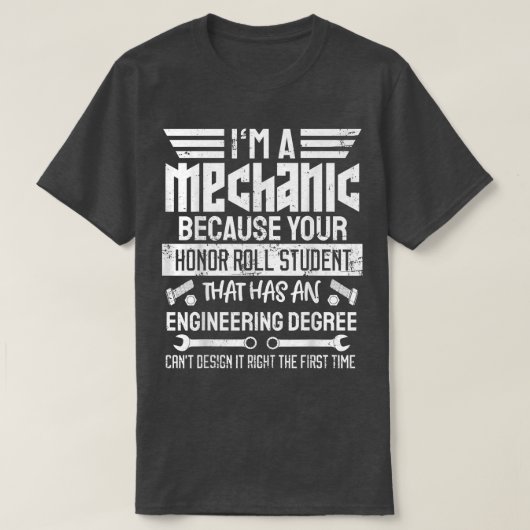 整備士車ガイ整備士DIYハンドマントガレージ担当者 Tシャツ (デザイン正面)