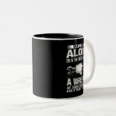 整備士車ガイ車ガレージ20 ツートーンマグカップ (正面右)