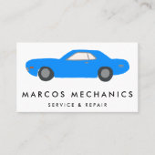 整備士車クラシック車自動修理カスタム 名刺 (正面)