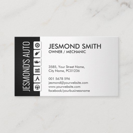 整備士車修理サービス 名刺 (正面)