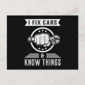 整備士車整備士車エンジンギフトおもしろいアイディア ポストカード (正面)