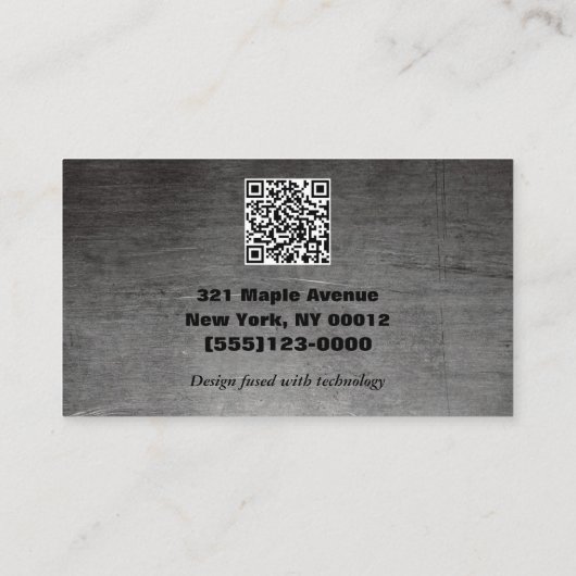 整備士車自動修理エンジンQRコード 名刺 (裏面)