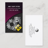 整備士車自動補修ピストンギア 名刺 (正面/裏面)