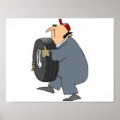 整備士運のタイヤのポスター ポスター (正面)