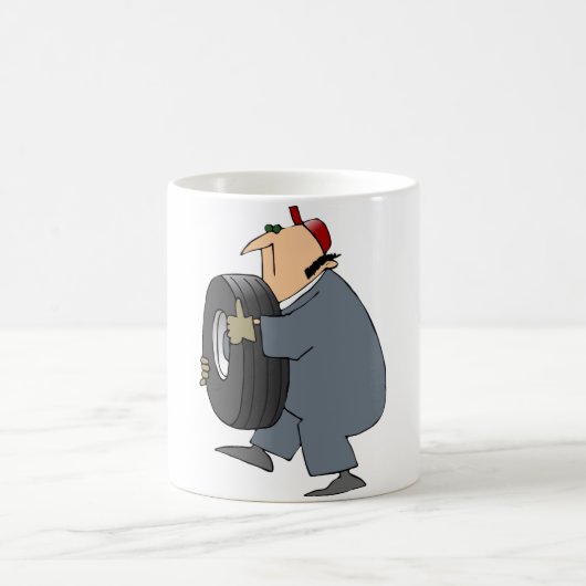 整備士運のAタイヤマグ コーヒーマグカップ (中央)