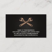 整備士開口車フード 名刺 (裏面)