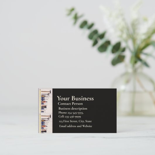 整備士、エンジニア、Fix-it Handyman Locksmith Busi 名刺 (スタンド正面)