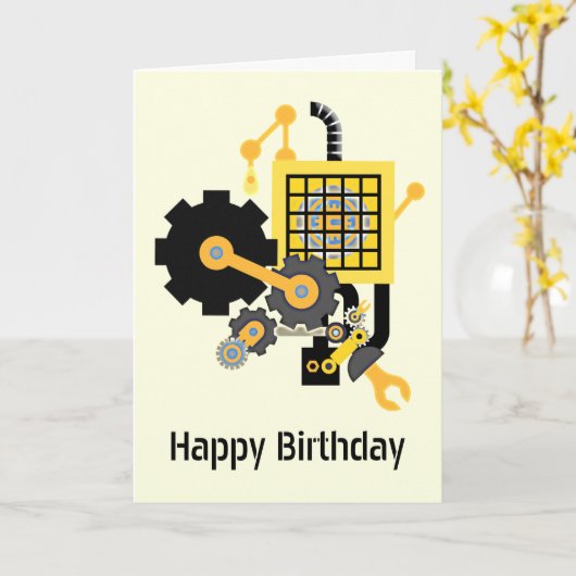 整備士 カード (黄色い花)