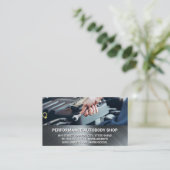 整備士(レンチ付) |メタリック 名刺 (スタンド正面)