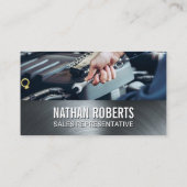 整備士(レンチ付) |メタリック 名刺 (裏面)