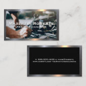 整備士（レンチ付） |メタル縁ど 名刺 (正面/裏面)