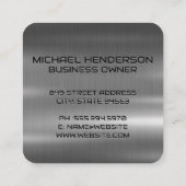 整備士（レンチ付） |金属ブラシ スクエア名刺 (裏面)