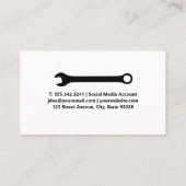 整備士 | 技術者 | エンジンの使用 名刺 (裏面)