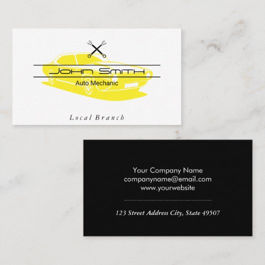 整備士 | 技術者 | レンチ 名刺 (正面/裏面)