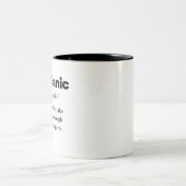 整備士。私は機械ミスおもしろいスペルを修正 ツートーンマグカップ (中央)