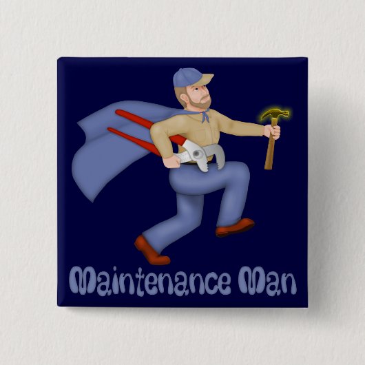 整備士 缶バッジ (正面)