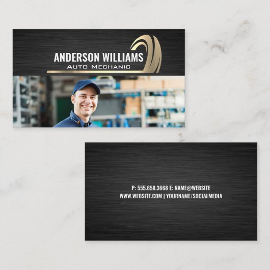 整備士 |自動サービス 名刺 (正面/裏面)