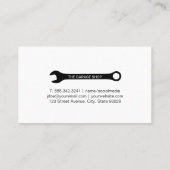 整備士 | 自動ショップ | ピストンスレンチ 名刺 (裏面)