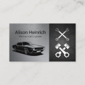 整備士 | 自動ショップ | ピストンスレンチ 名刺 (正面)