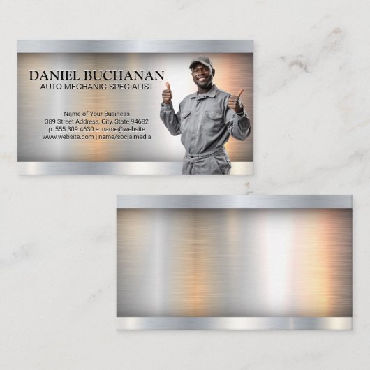 整備士 | 自動技術者 名刺 (正面/裏面)