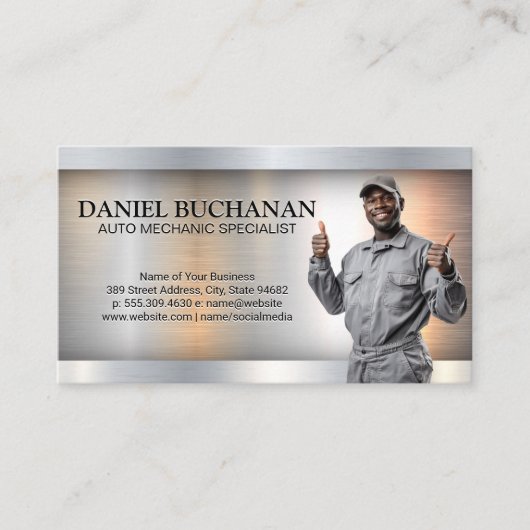 整備士 | 自動技術者 名刺 (正面)
