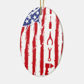 整備士-自動車整備士車の維持貿易 セラミックオーナメント (左)