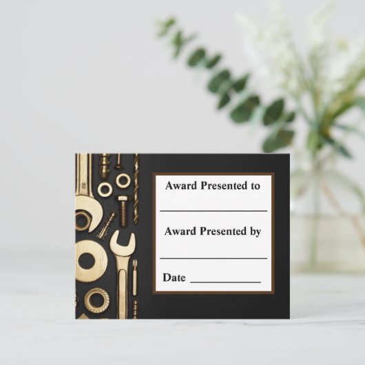 整備士。表彰証明書 案内状 (スタンド正面)