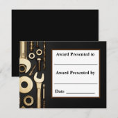 整備士。賞状 案内状 (正面/裏面)