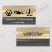 整備士 |金ゴールド銀メタル |ツールサービス 名刺 (正面/裏面)