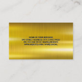 整備士 |金属金ゴールド |エンジンの作業 名刺 (裏面)