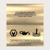整備士 |金属金ゴールド |ツールサービス 名刺 (外部フラット)
