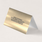 整備士 |金属金ゴールド |ツールサービス 名刺 (裏面)