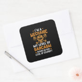 整備士Iアムインレベル整備士 スクエアシール (封筒)