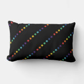 整列した小カラフル星 ランバークッション (正面)