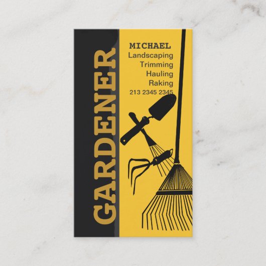 整列の造園の芝生の園芸芝生の心配 名刺 (正面)