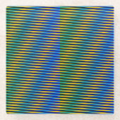 整列エネルギー | 抽象芸術ラインガラスコースター ガラスコースター (正面)