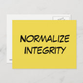 「整合性の正常化」 -書上院議員 ポストカード (正面/裏面)