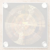 整合性抽象芸術アート ガラスコースター (裏面)