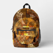 整合性抽象芸術アート プリントバックパック (正面)