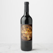 整合性抽象芸術アート ワインラベル (正面)