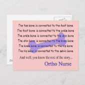 整形外おもしろい科ナース ポストカード (正面/裏面)