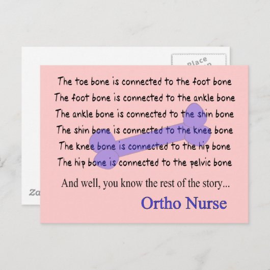 整形外おもしろい科ナース ポストカード (正面/裏面)