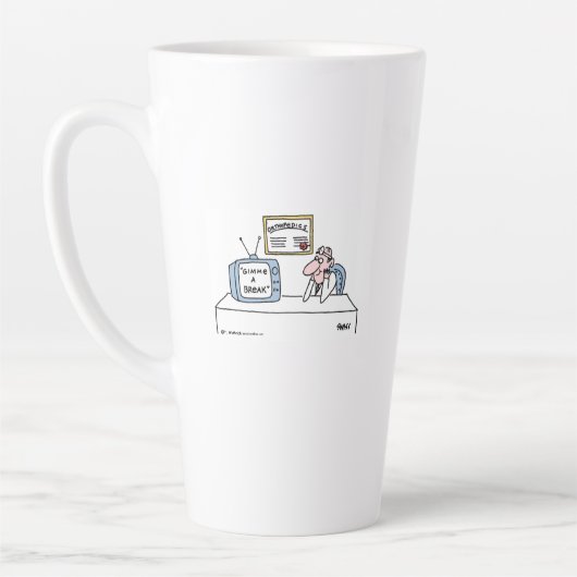 整形外おもしろい術者のための整形外科の漫画アート カフェラテマグ (左)