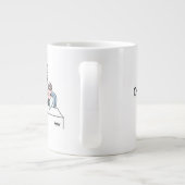 整形外おもしろい術者の漫画テレビ速報 ジャンボコーヒーマグカップ (裏面)